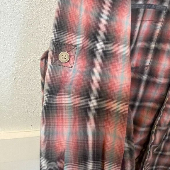 Robert Graham Pink Gray Plaid Button Up Long Sleeve #046732 Men's Size 2XL‎ - Picture 5 of 7